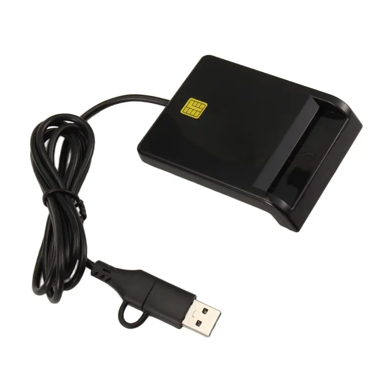 قارئ AB47-CAC USB C، قارئ بطاقات CAC USB/Type C موصل مزدوج، USB-A الوصول المشترك CAC، لنظام التشغيل Windows 10/11، Mac OS 10.15، Linux #1