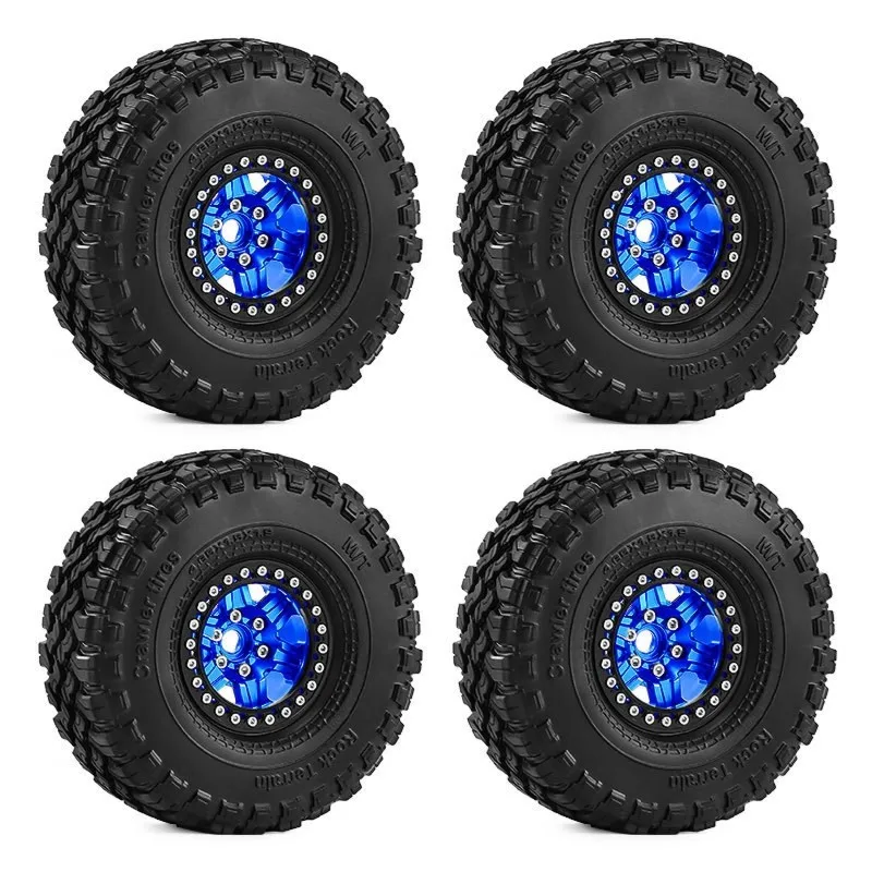 Accessories For 1/10 Scale RC Car SCX10 Third Generation TRX4 90046 D90- 4Pcs Upgrade Wheels And Tires D387