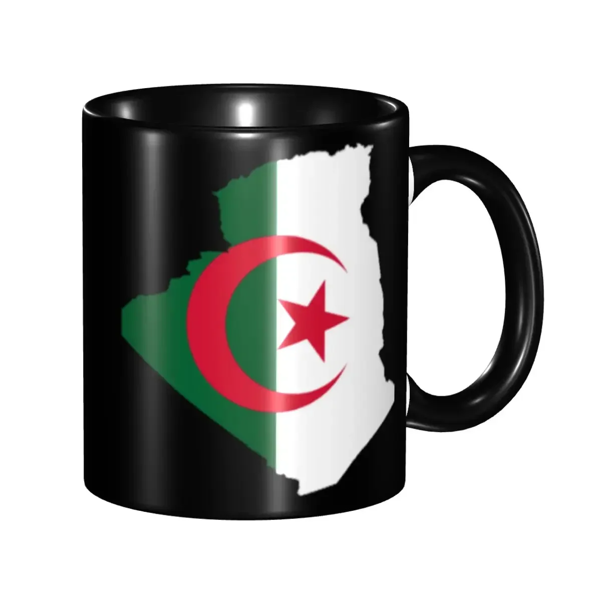 DIY Algeria Map Algerian Flag Ceramic Mug Custom Coffee Cups Creative Present