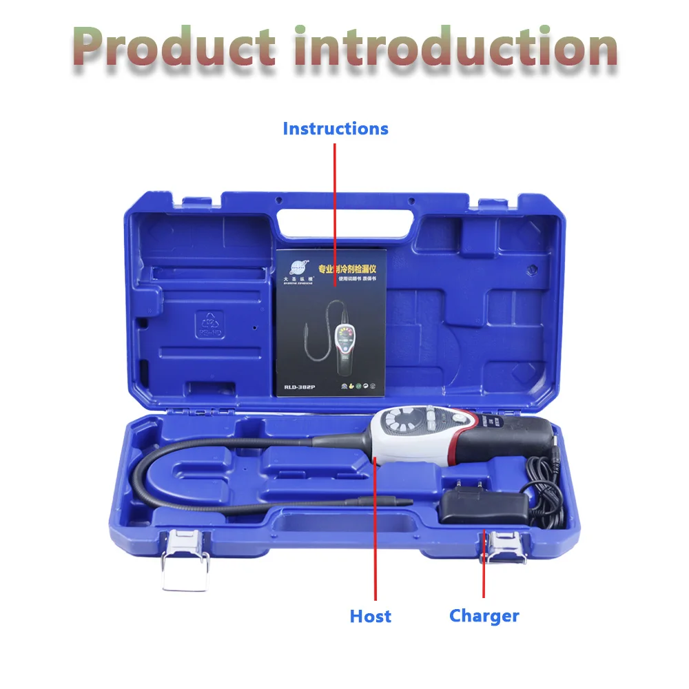 Refrigerant Halogen Leak Detector Air Conditioning Refrigerant Leak Tester R-134a R410a R407a R22 RLD-382P