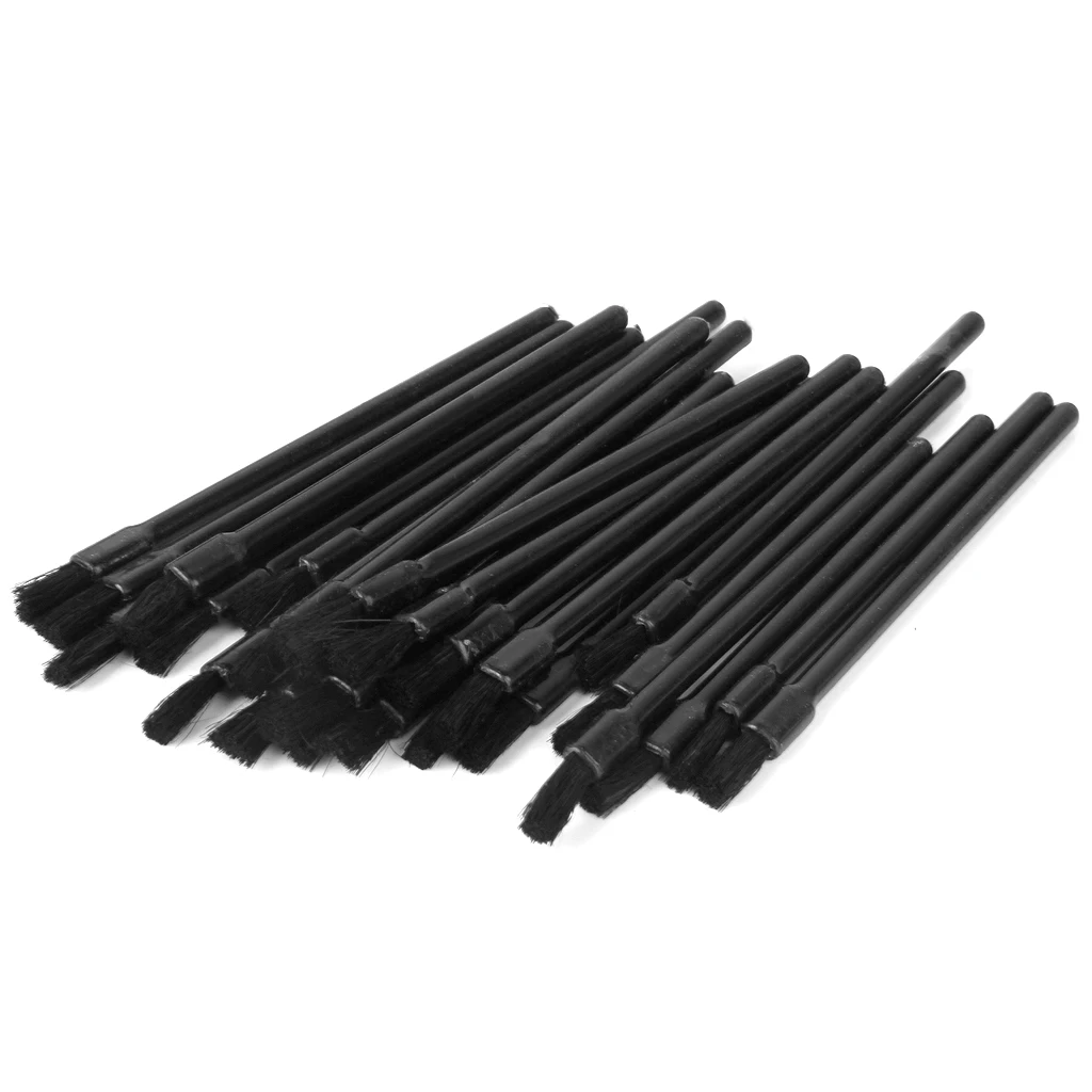 25 uds cepillos de labios desechables negros herramienta aplicadora de varitas de brillo