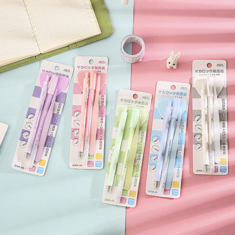 4 Pcs Craft Basic Set Tools Kits Including Paper Cutter Tweezers Scraper Glue Sticks Pens For Scrapbooking