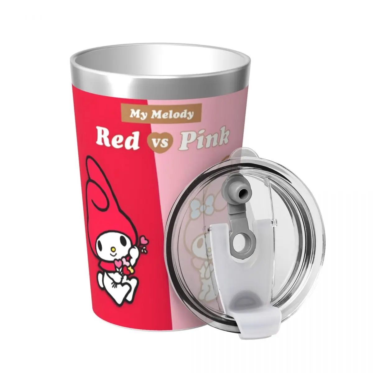 My Melody Tumbler 12oz Stainless Steel Double Wall Vacuum Insulated Mug With Straw for Cold Hot