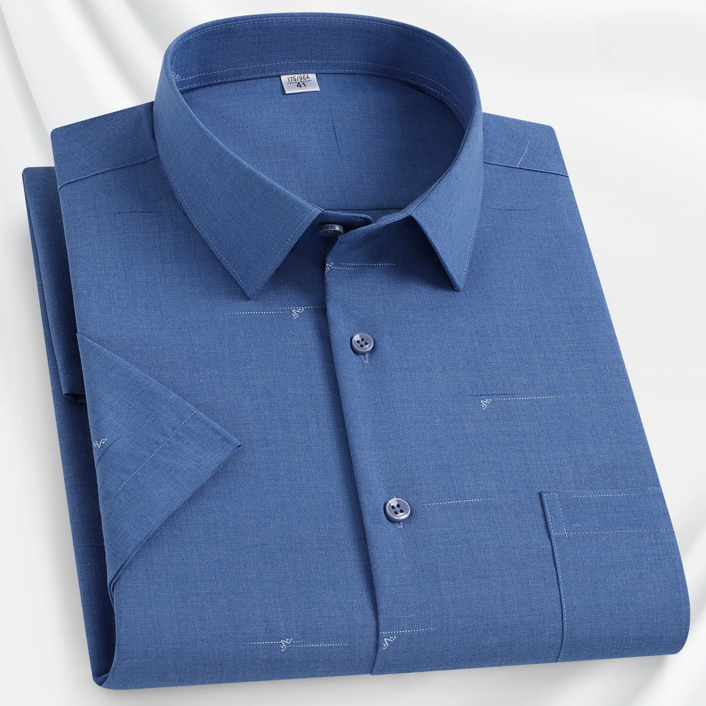 

New in shirt Plus size 8xl Silk summer short sleeve shirts for men single pocket casual Bamboo fiber elegant plaid clothes