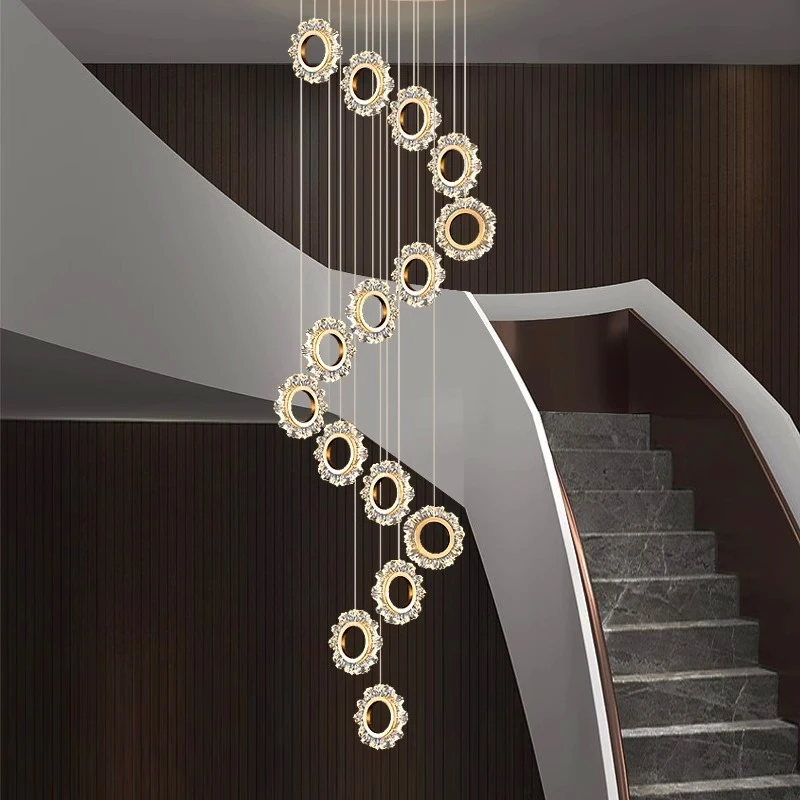 Imagem -02 - Nordic Pendant Lights For Home Decoration Stair Chandelier Sala de Estar e Jantar Luz de Teto Iluminação Interna