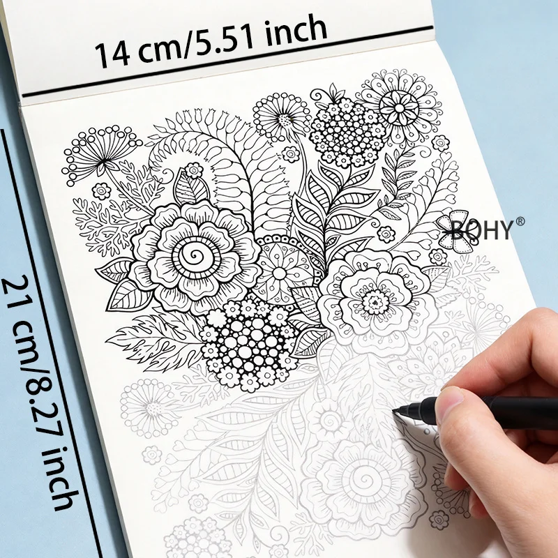 1 Beginner Friendly Sketchbook, Include Crows/birds/flowers/cartoon Graffiti Monsters/fairy Tale Girls and Other Themes 24 Pages