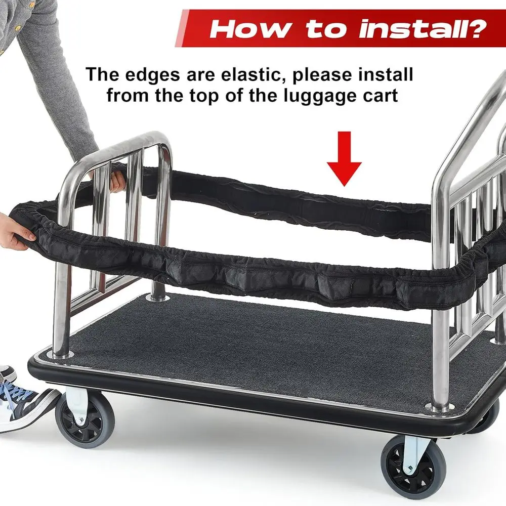 Large Hotel Cart Bumper Wall Guard - Protective Cover for Airport & Travel, Indoor & Outdoor Use