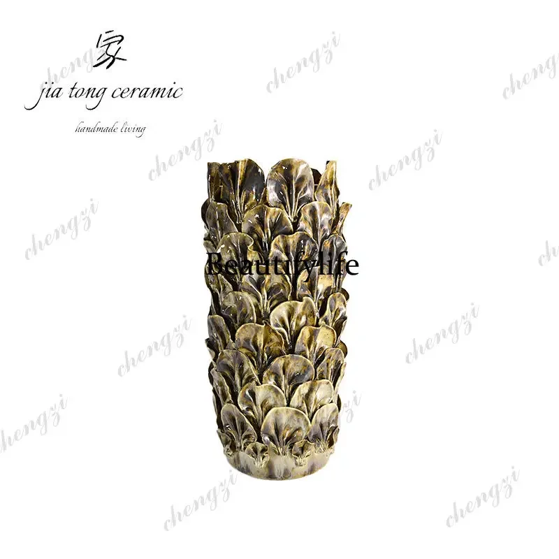 B56 Modern simple ceramic water drop vase living room creative ornament model room home decoration