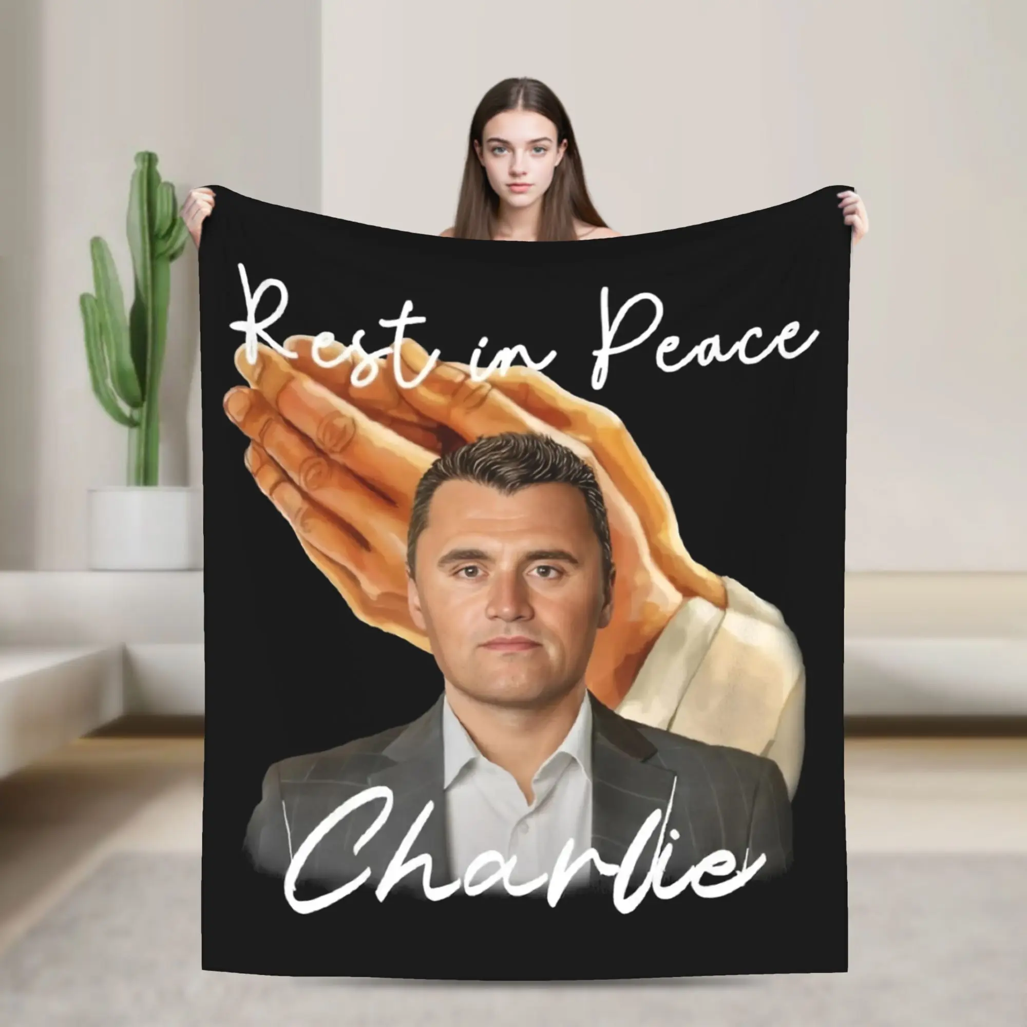 Rest in Peace Charlie Kirk Legends Never Die Coral Fleece Plush Throw Blankets  Blanket for Bed Car Super Warm Bed Rug,
