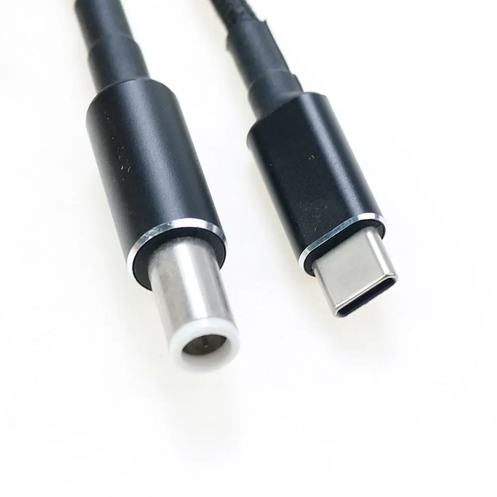 1Pcs Type C male to DC 7.4*5.0mm 100W 5A PD Decoy trigger Adapter cable USB-C PD chip charging line for HP Dell notebook