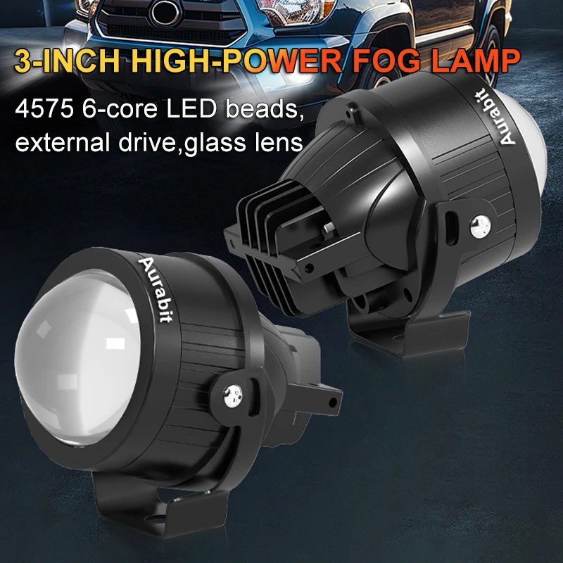 3.0Inch Led Projector Laser Lens Fog Lamp White Light 6000K 4300K 3000K H11 Led Canbus Car Headlight Bulb Bi-led Fog Lights