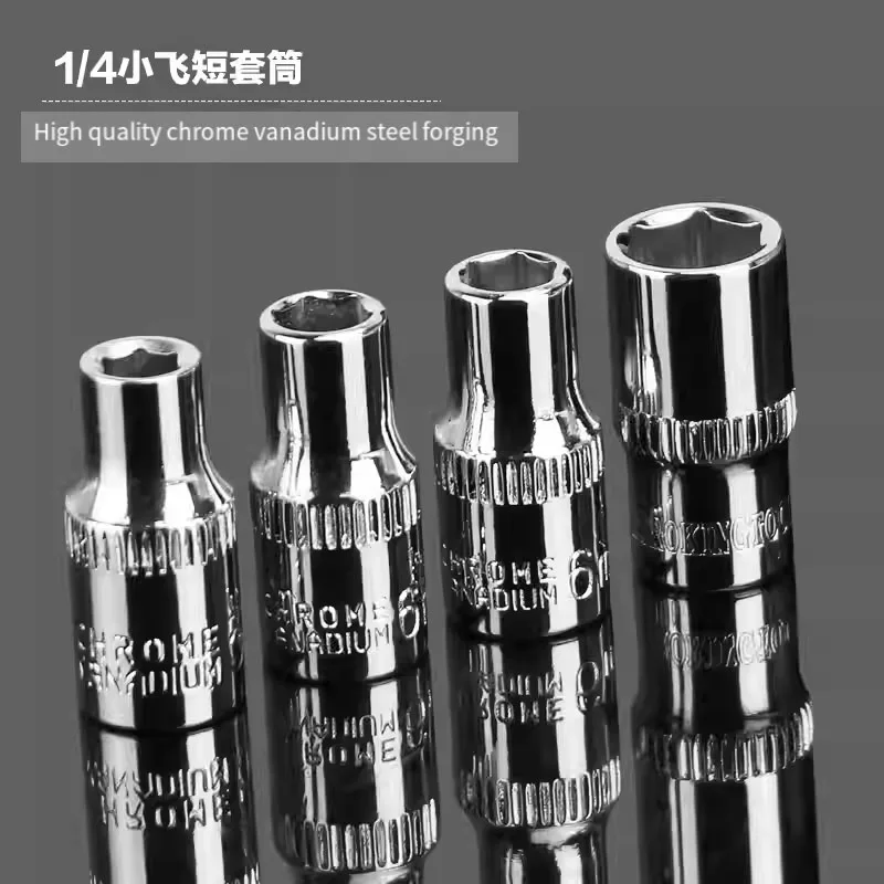 Hexagon Socket 1I4 Ratchet Wrench Head Sleeve Chrome Vanadium Alloy 4mm 4.5mm 5mm 5.5mm 6mm 7mm 8mm 9mm~14mm