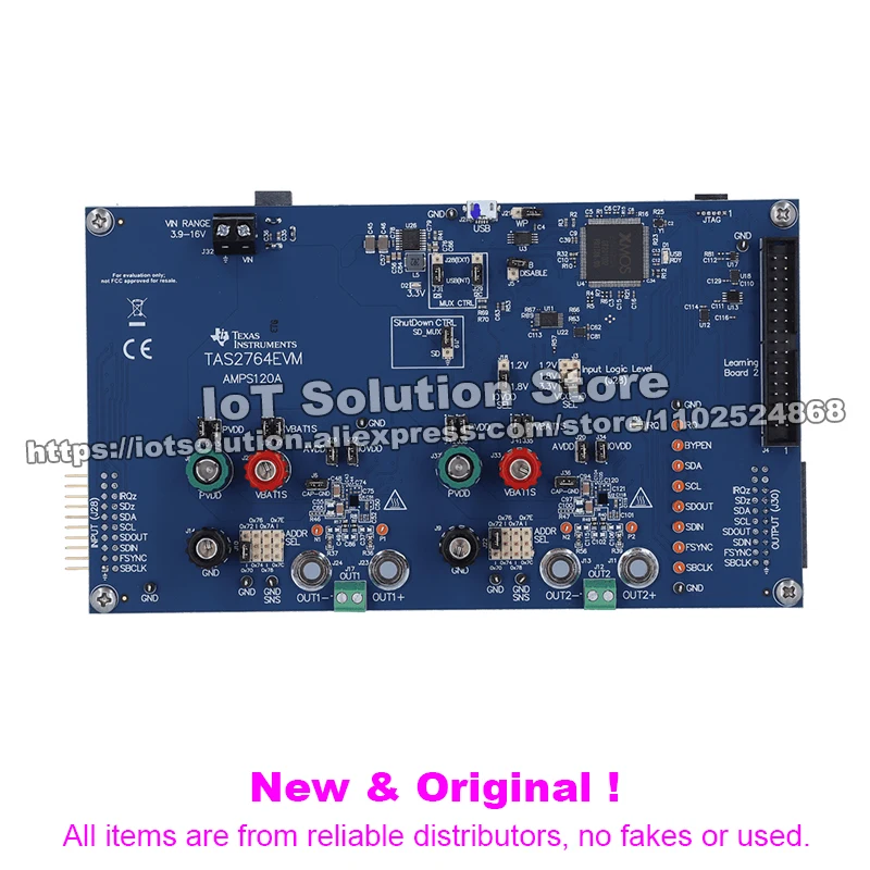 TAS2764EVM Digital input mono Class-D audio amplifier with speaker IV sense evaluation module