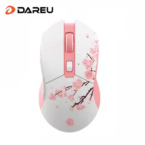 DAREU Sakura Pink Wireless Wired Gaming Mouse Dual-Mode Rechargeable 7 Buttons DPI RGB and 7 Adjustable DPI for PC Notebook Mac - AliExpress 7