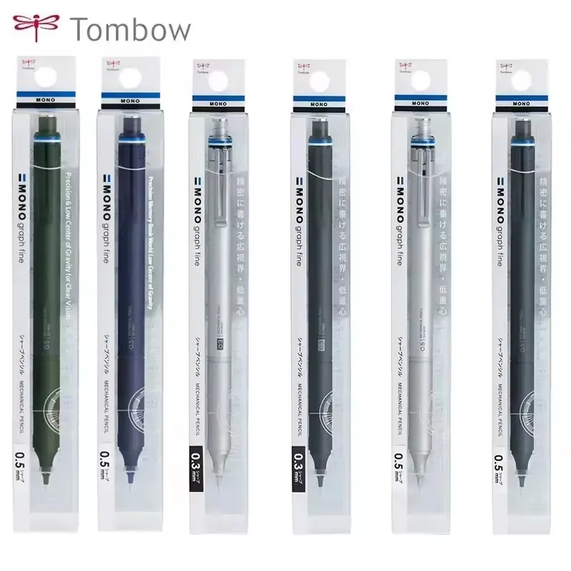 Tombow Mono Graph Fine Mechanical Pencil,0.5mm Metal Grip&Balance Ergonomic Low Gravity Pencil for Business Majors&Professionals