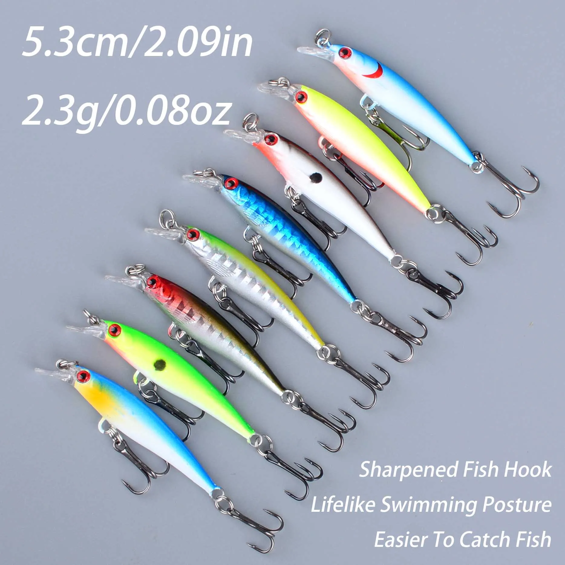 Señuelo minnow láser tipo crankbait duro para lucio y lubina - imagen 4