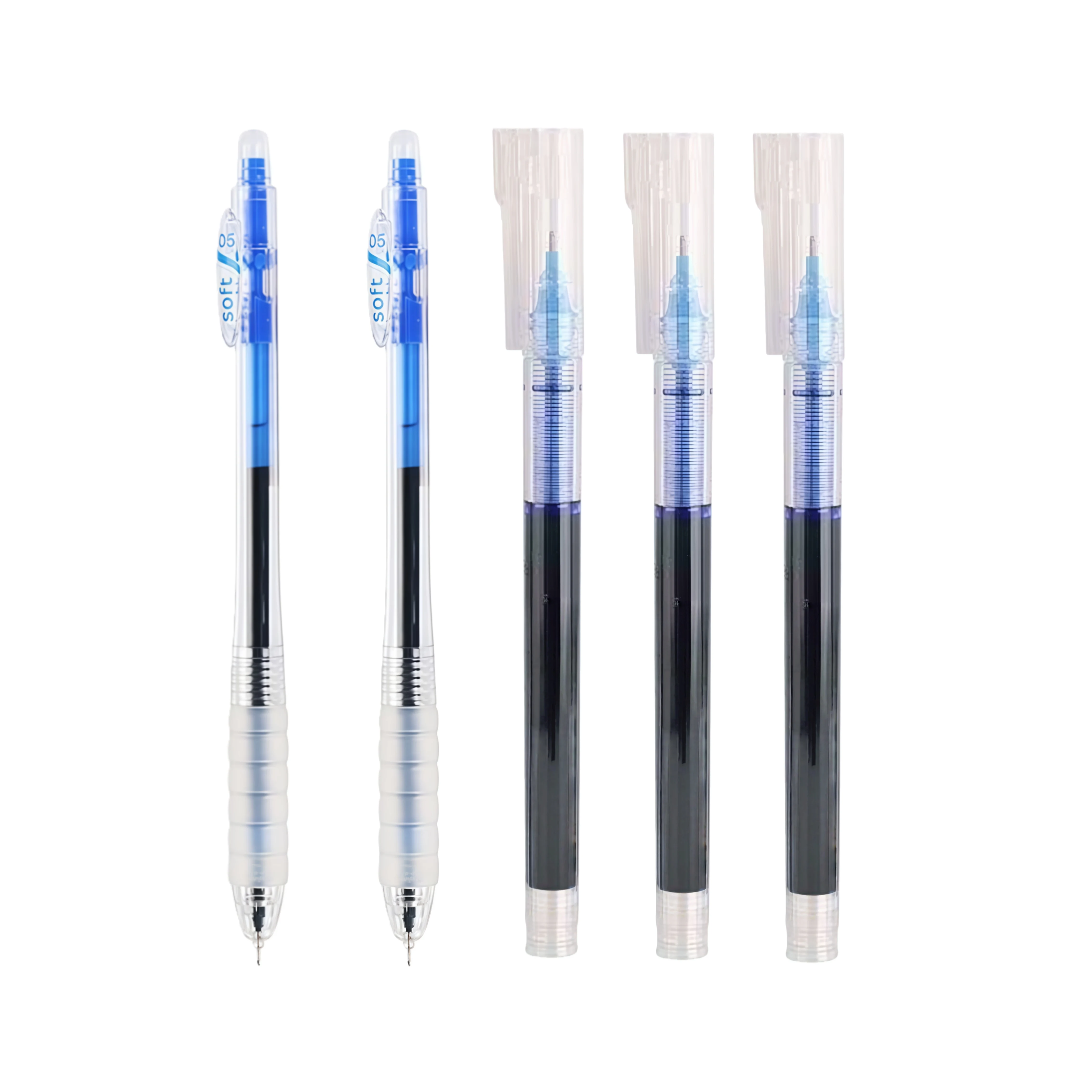 

5 прочных гелевых ручек, тонкий наконечник 0,5 мм, быстросохнущие, плавное письмо, удобная ручка, большая емкость чернил, подходят для экзаменов, журналов, подписи, минут встреч