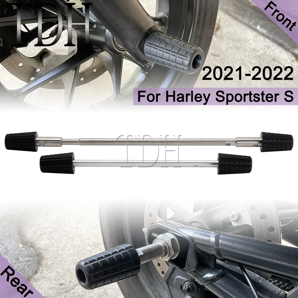 For Harley Sportster S 1250 RH1250S 2021-2023 Front & Rear Axle Fork Wheel Protector Crash Sliders Falling Protection Cap Cover