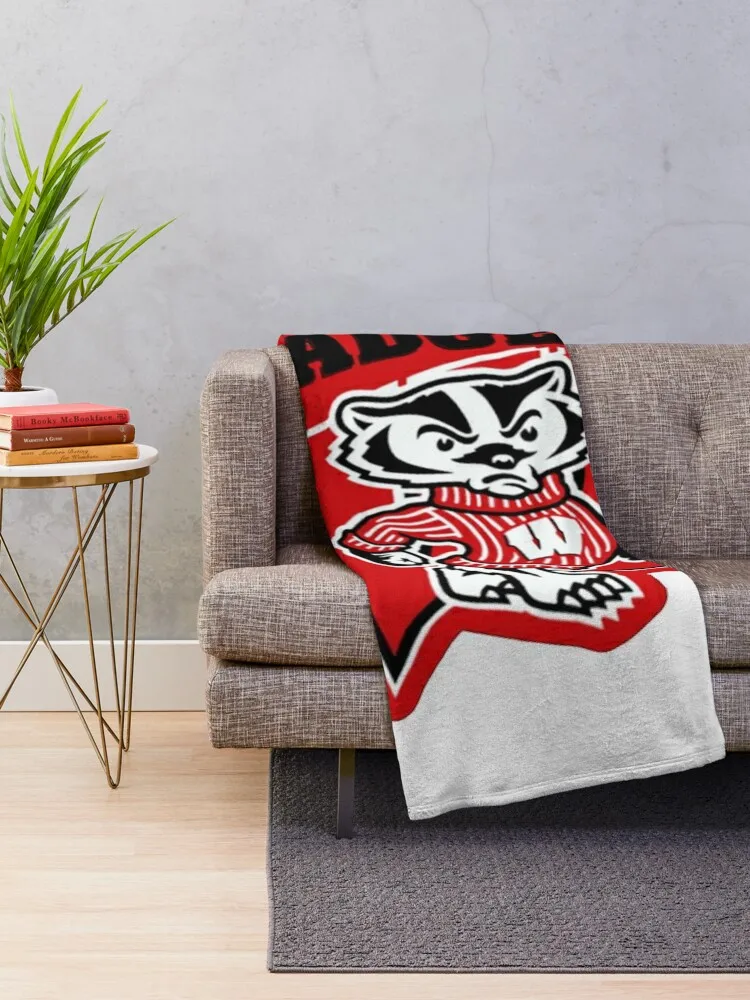 Dazzling Wisconsin Badgers Design Throw Blanket Luxury Throw warm winter Heavy Summer Blankets