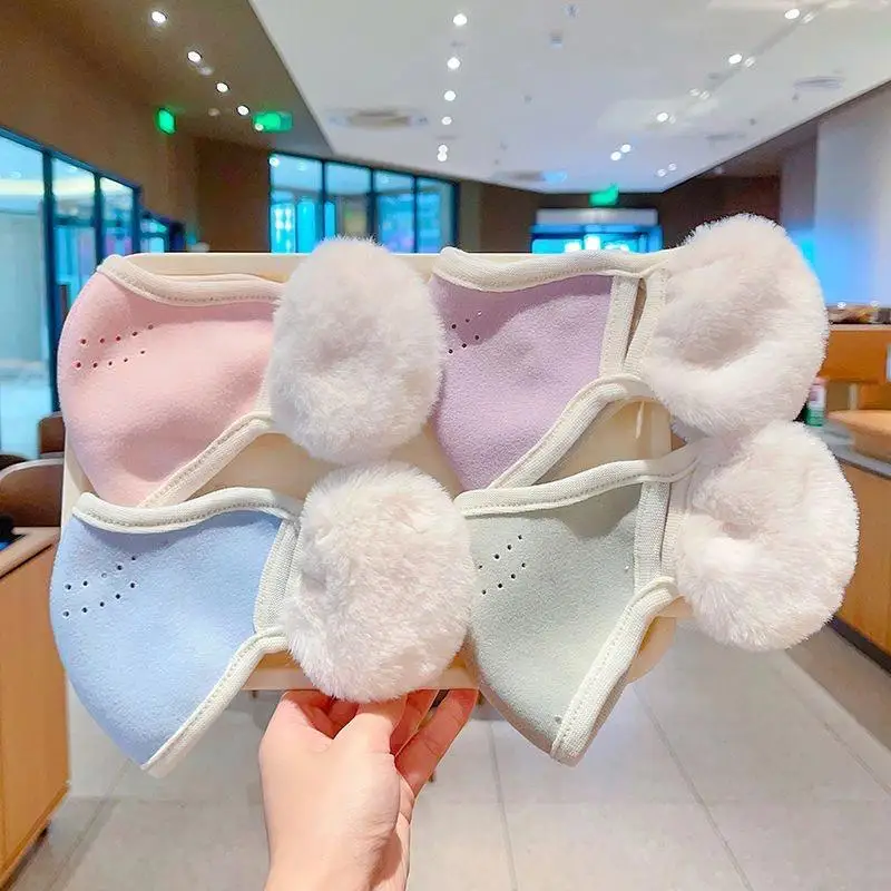 Hello Kitty Cinnamoroll аниме Kawaii MINISO детская теплая маска наушники милый мультфильм защита от холода толстая бархатная маска подарки