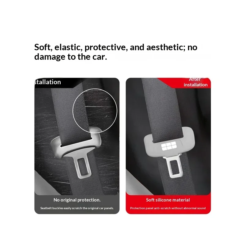 IOSN For Geely Galaxy A7 E5 L6 L7 Starship 7 Emi Starshining 8 M9 E8 Car Specialized Car Seat Belt Protective Cover Auto Interio