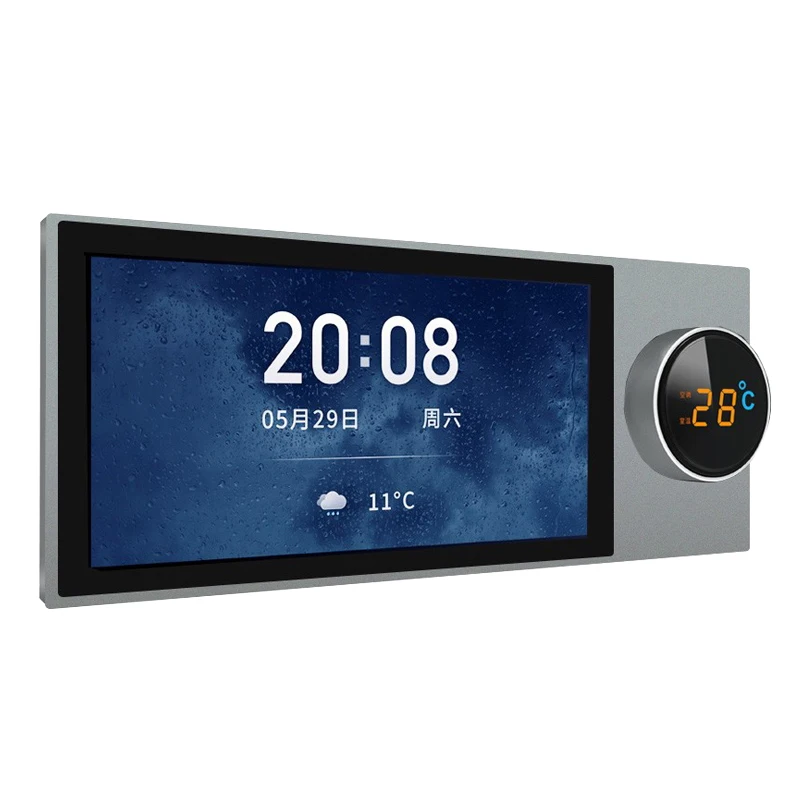 Smart Tuya Control Panel 6-inch Smart Home Multi-functional Touch Screen In-wall Central Control for Intelligent Device Scene