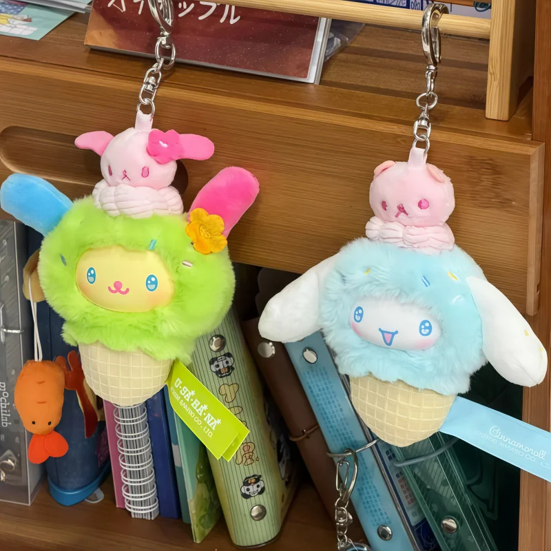 New Toptoy Sanrio Characters Mini Ice Cream Cone Plush Series Blind Box Cute Toys Collectible Figurine Pendant Trendy Girl Gifts view 2