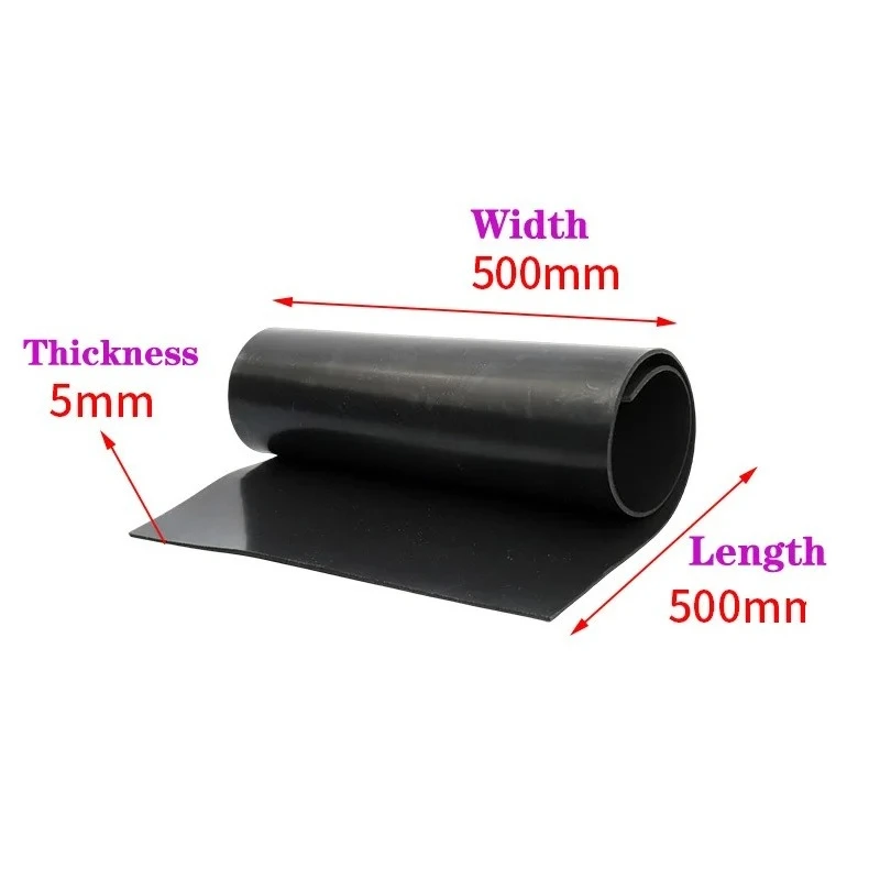 Rubber Pad Oil Resistant Wear-resistant Anti Slip Rubber Plate Black Insulation Gasket Sheet Shock-absorbing Rubber Thick 2~50mm