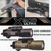 TacticaFlashlight X300-B/X300U-B/ XU35 Metal Pistol Gun Strobe LED Light Fit 20mm Rail Airsoft Hanging Hunting Flashlight