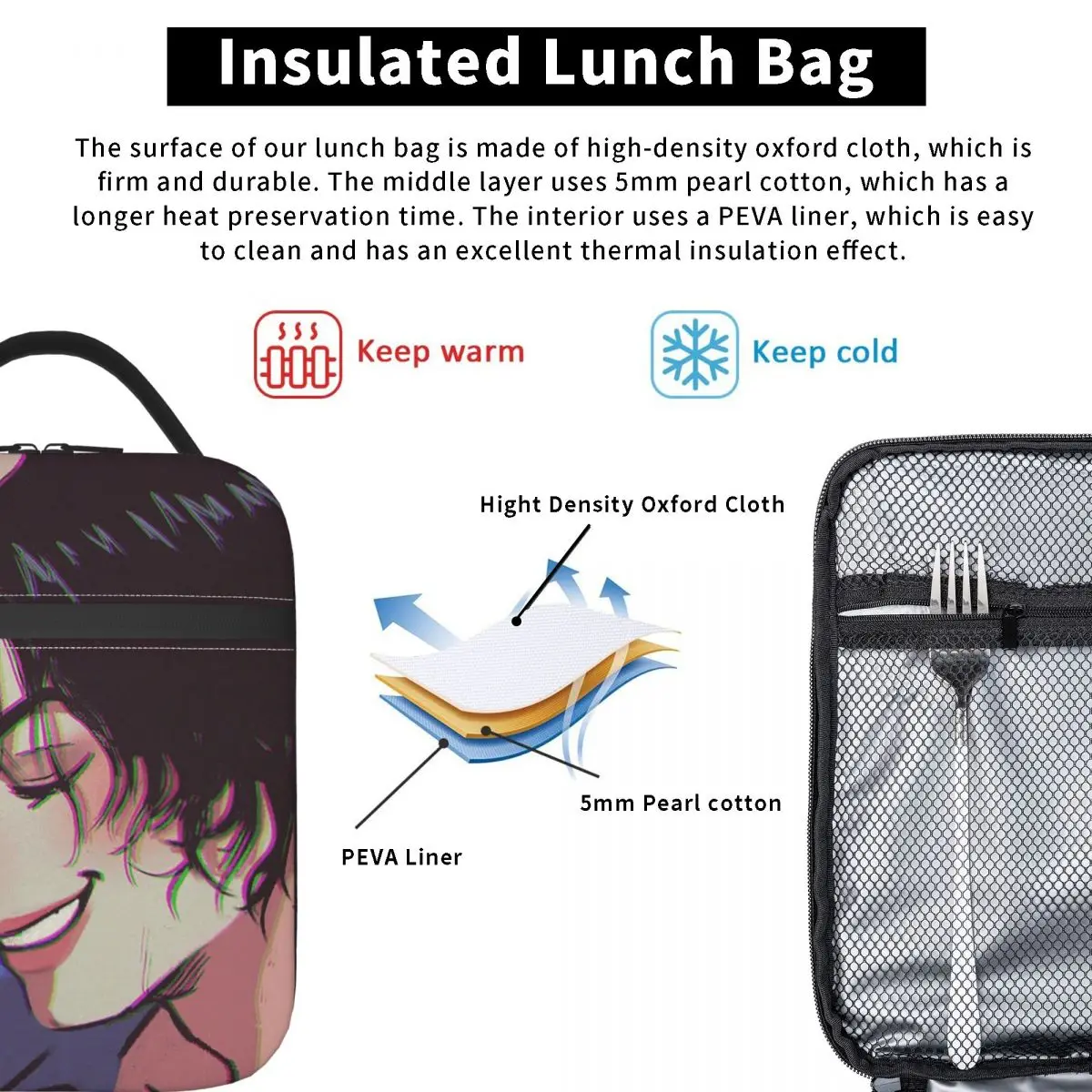 The King Of Pop Michael Jackson Insulated Lunch Bag for Women Children Portable Food Boxes Thermal Lunch Box Tote
