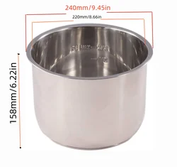 1pcs Stainless Steel Inner Cooking Pot - 6 Quart for Instant Pot IP-POT-SS304-60