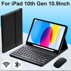 Case For iPad 10th Gen 10.9Inch,Keyboard Case for iPad 10th 2022 A2696 A2757 A2777