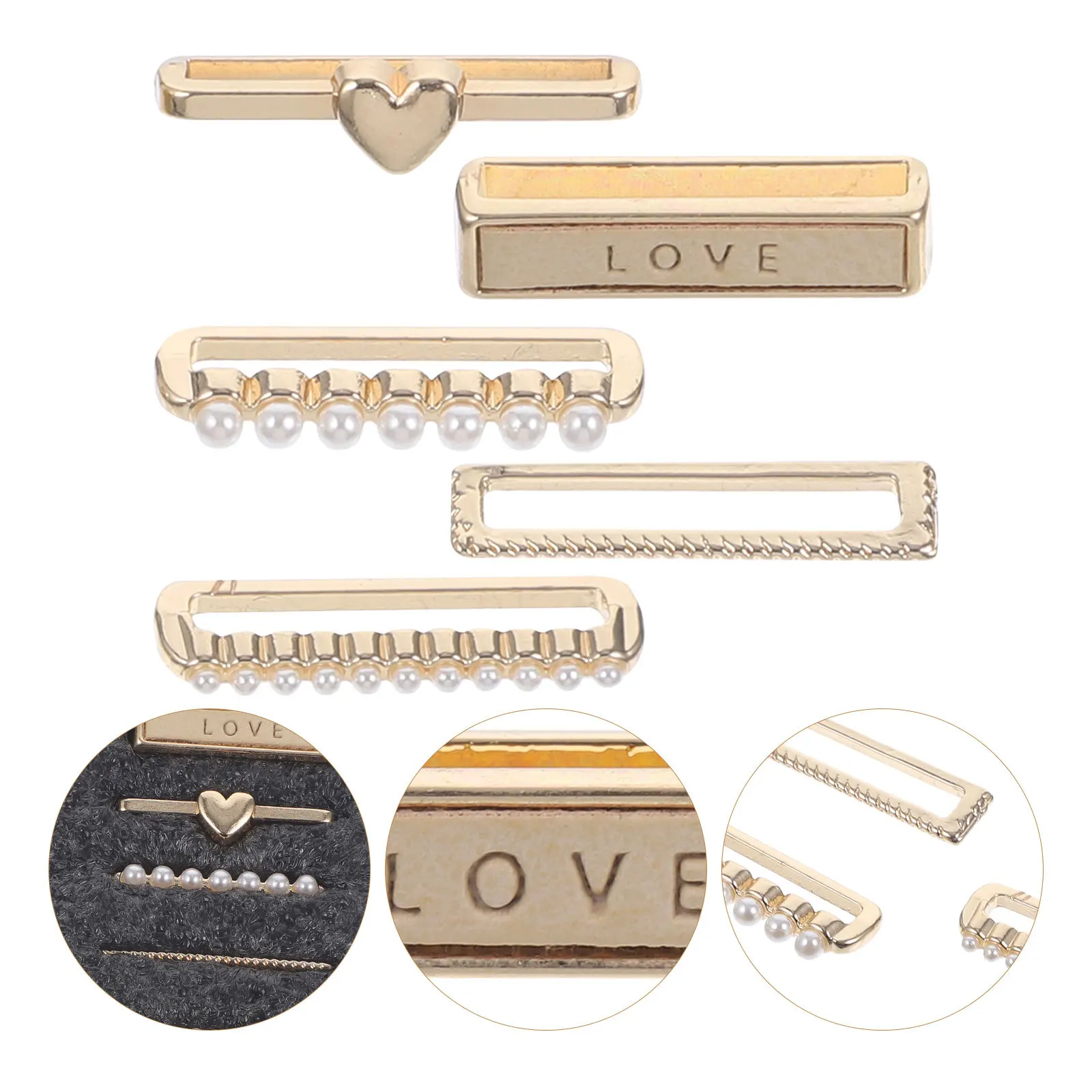 5 قطع من حلقات حزام الساعة الذكية، تصميم فريد من نوعه، تصميم دقيق، حزام ساعة يد يدوم طويلاً، ديكور ساحر #5