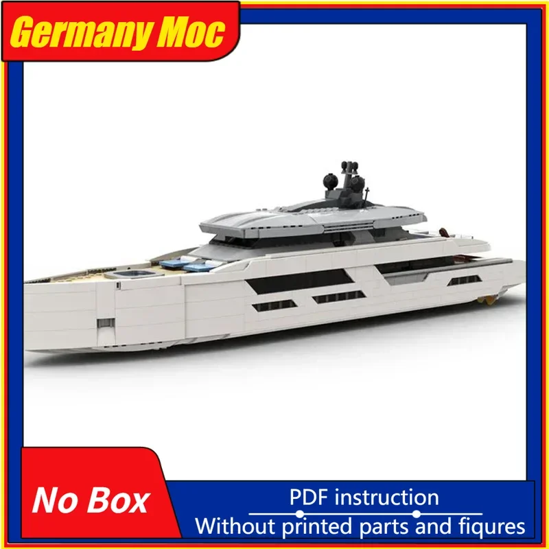 

City Ship Model Moc Building Bricks Mini White Black Yacht Technology Modular Blocks Gifts Christmas Toys DIY Sets Assembly