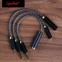 Cable adaptador OPENHEART de 4,4 mm a 2,5 mm a 4,4 mm 3,5 mm macho a hembra a macho Cable de aleación de cobre y plata de 8 núcleos