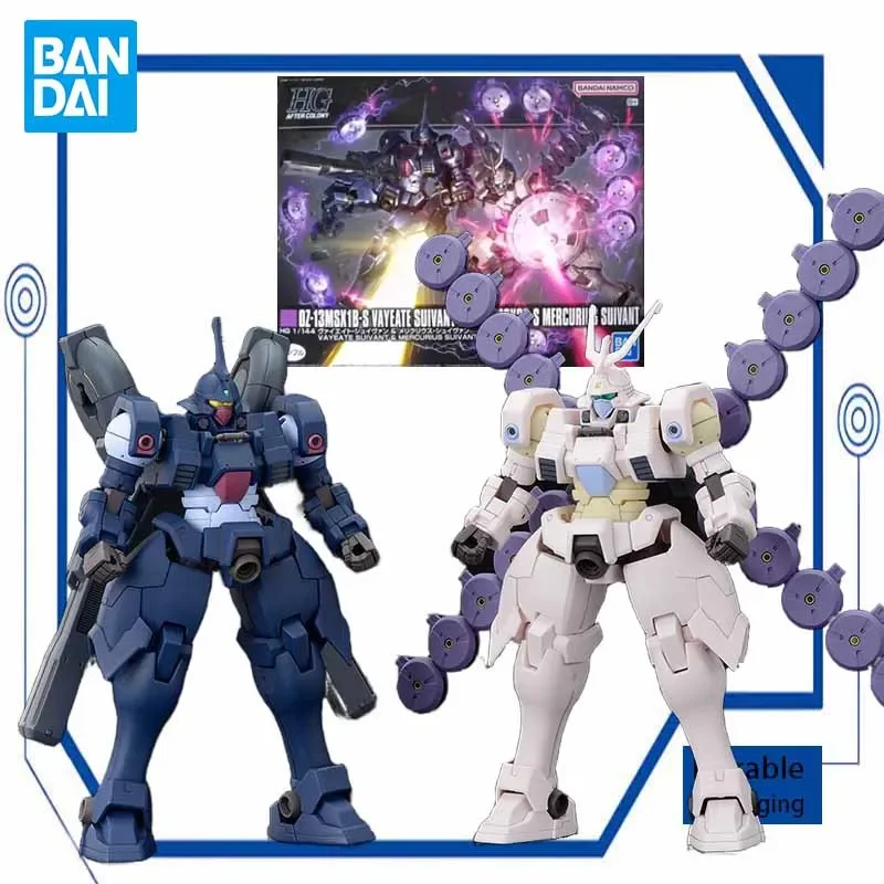 Bandai Original MODEL KIT GUNDAM HG 1/144 Anime Action Figure VAYEATE&MERCURIUS  Assembly Model Toys  Model Gifts For boys