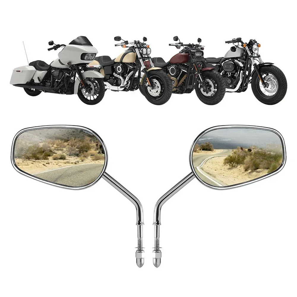 

Motorcycle Rear View Side Mirrors for Harley-Davidson Touring Road King Fat Boy SPORTSTER XL 883 1200 Dyna Softail