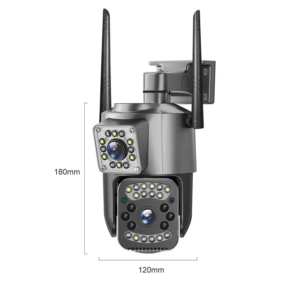 W252 V380 pro 4MP WIFI camera, dual lens outdoor wireless IP camera, infrared night vision, AI human tracking, CCTV camer