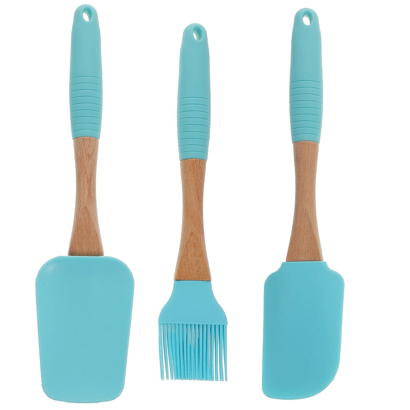 

1Set Silicone Spatula and Basting Brush Set Flexible Nonstick Kitchen Scraper Heat Resistant Cake Baking Cream Butter Mixing