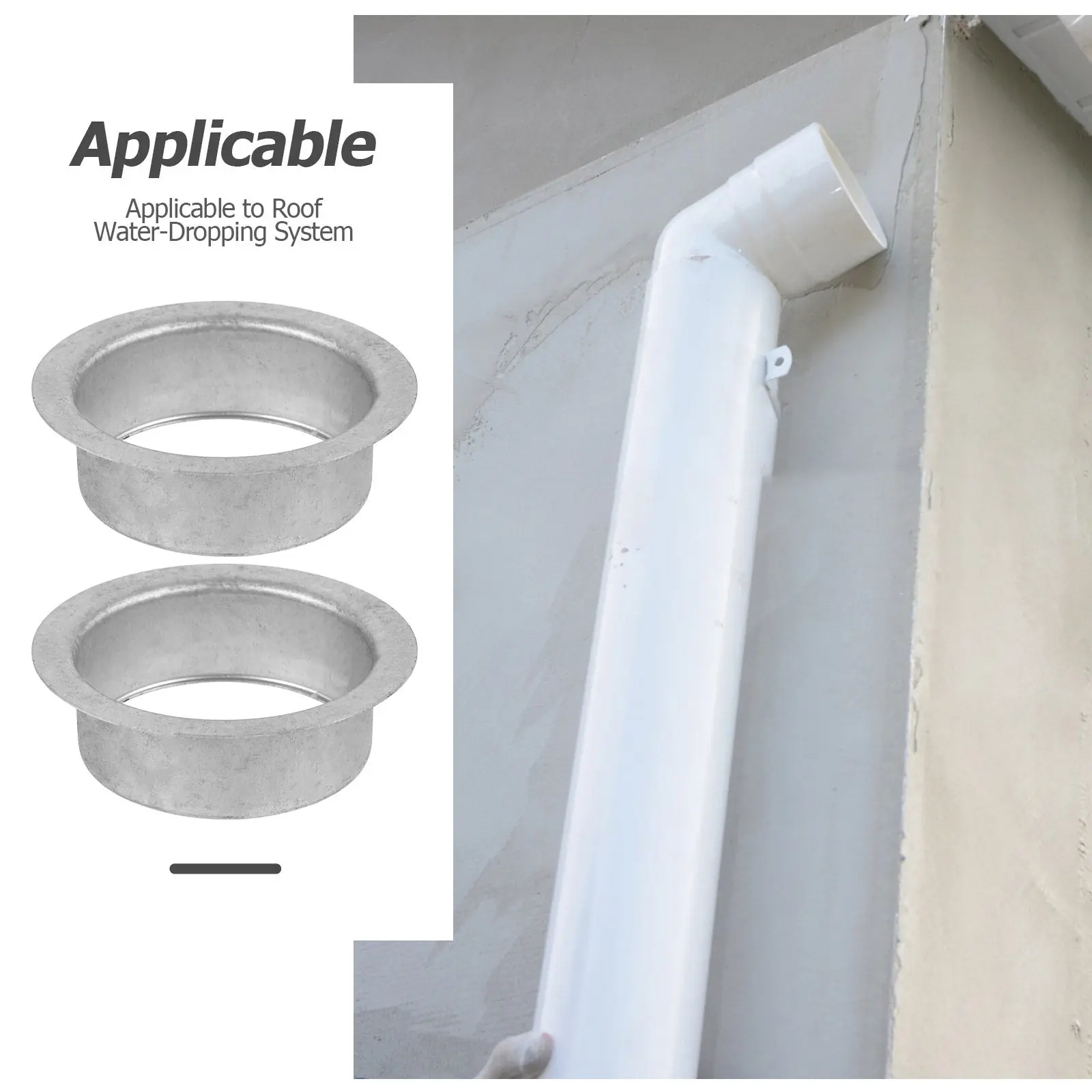 

2 шт. Алюминиевые водосточные патрубки для системы водоотвода дома, эффективный адаптер для водостока, легкий и простой в установке