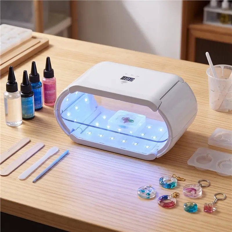 ABMS-Uv Resin Light For Resin-Two-Sided With Digital Display Timer 48 LED Foldable EU Plug