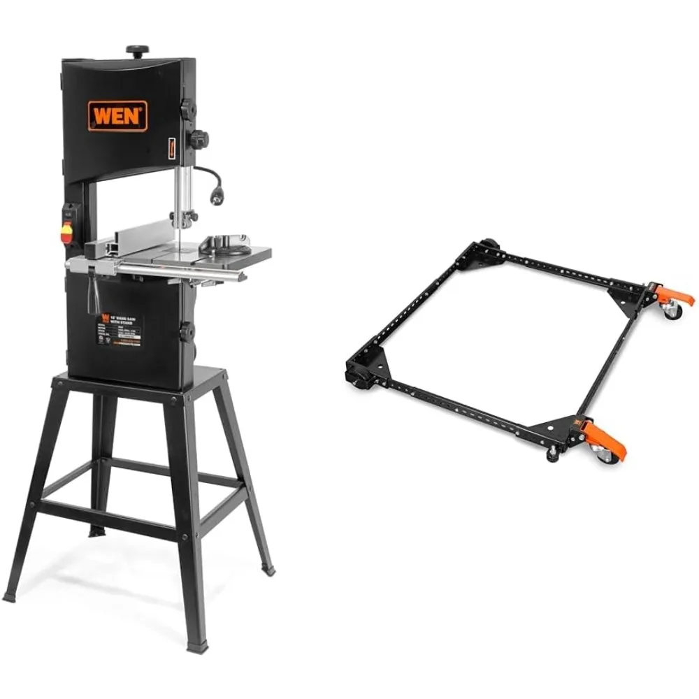 10-Inch Two-Speed Band Saw 3.5-Amp & 500-Pound Capacity Mobile Base for Tools and Machines