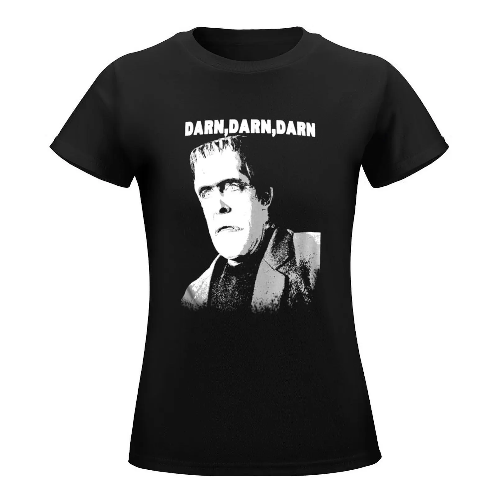 The munsters Horror Movie dracula Darn Darn Darn Sitcom Herman munster Grandpa T-Shirt female cute t-shirts for Women