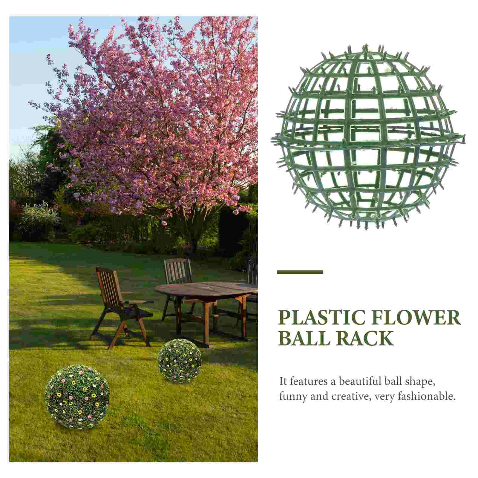 

5 Pcs Plastic Floral Ball Rack Plant Frame DIY Flower Arrangement Kit Faux Balls Topiary Artificial Plants Stand