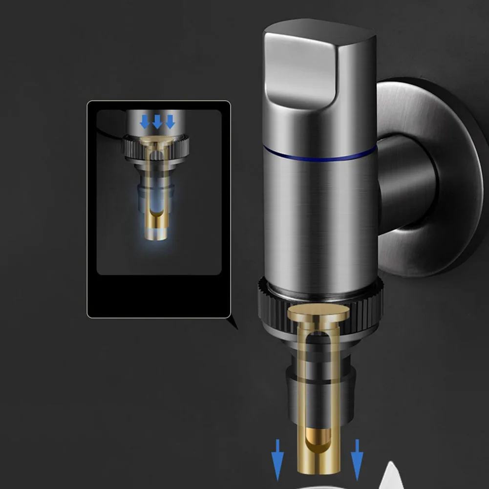 

Черный смеситель из нержавеющей стали с мягким потоком воды для точных работ, смеситель для слива воды, герметичный смеситель, универсальное применение