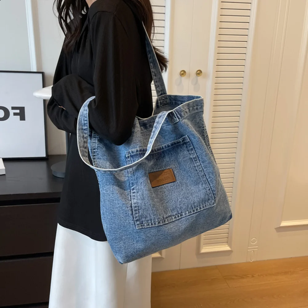 

Роскошная дизайнерская сумка-тоут, женская джинсовая сумка на плечо, однотонный клатч, винтажная сумка для подмышек, сумка с верхней ручкой
