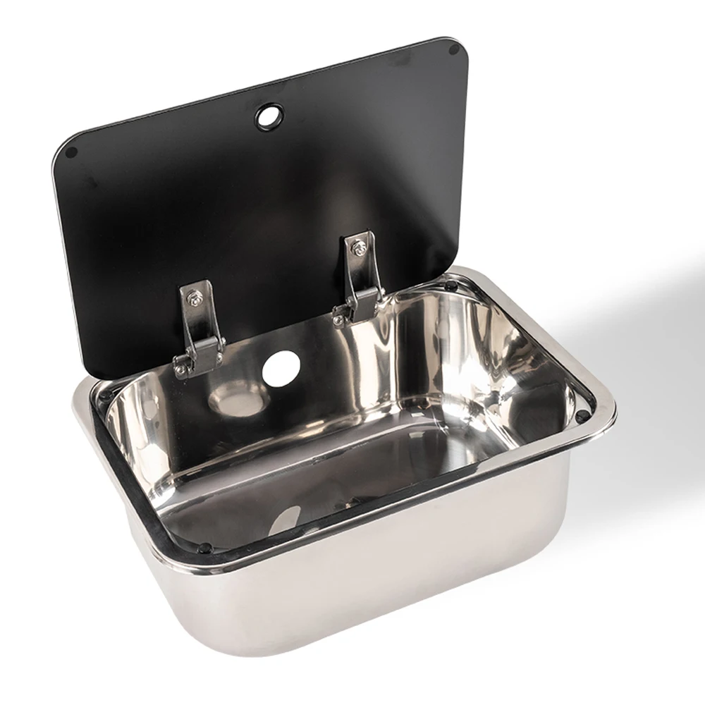 

Classic Design Small Stainless Steel Rectangular Single Bowl Caravan RV Motorhome Camper Sink
