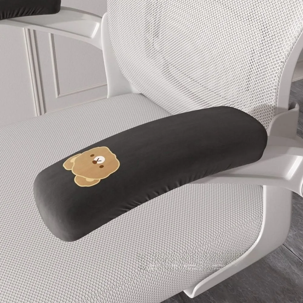 

Panda Rabbit Bear Dog Print Office Chair Cover Water Resistant with Elastic Bottom Office Chair Seat Cover
