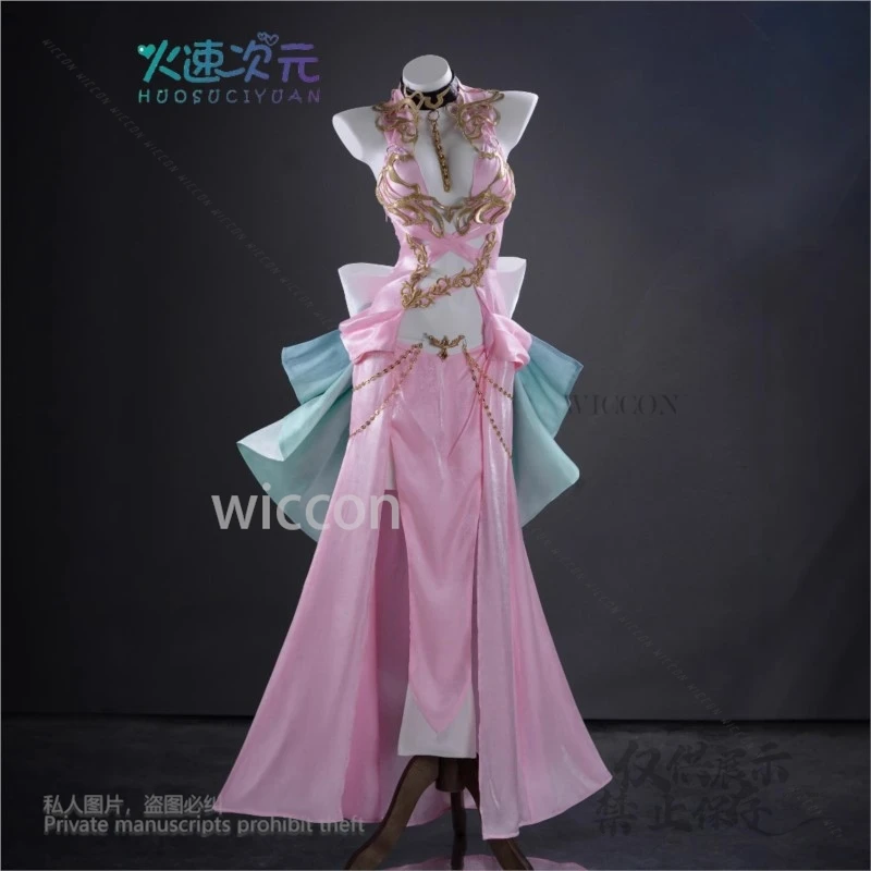 Anime Geass C.C. Cosplay Costume Long Dress Sexy Evening Gown High Quality Costume Roleplay Wigs Halloween Party 2XL Customized