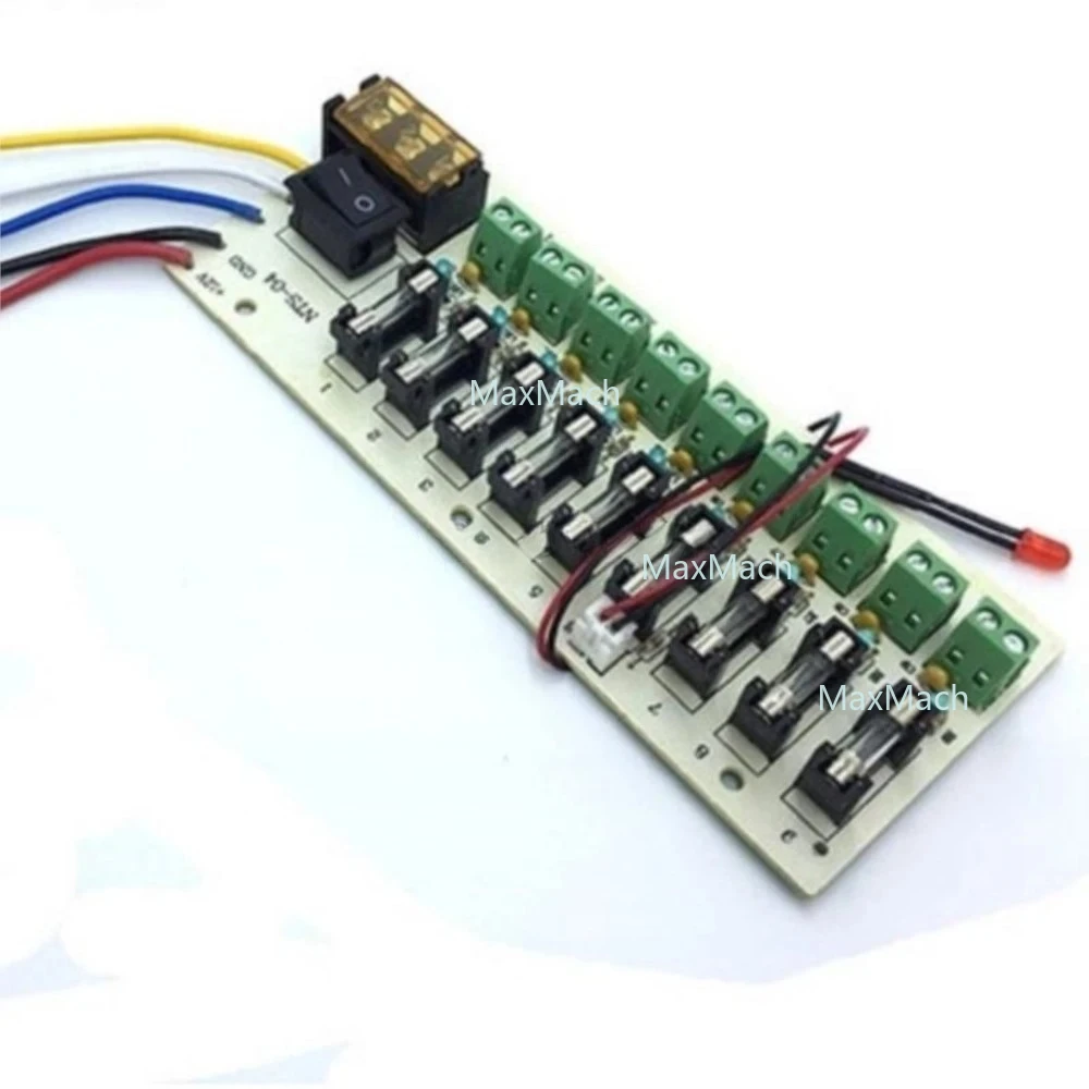5V 12V 24V 2A DC Power Distribution 9/18/20 Channels PCB Board 1-5A Fuse Terminal Block for Power Supply CCTV LED Switch Wiring